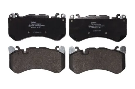 Комплект гальмівних колодок передн, MERCEDES AMG GT (C190), AMG GT (R190), AMG GT (X290), C (A205), C (C204), C (C205), C T-MODEL (S204), C T-MODEL (S205), C (W204), C (W205) 3.0H-6.2 12.05- Delphi LP3589