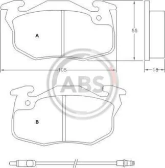 Комплект гальмівних колодок A.B.S. 36565