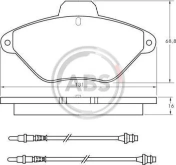 Комплект гальмівних колодок A.B.S. 36837