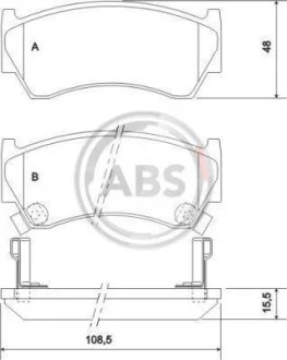 Колодки гальмівні NISSAN ALMERA передн. A.B.S. 36955