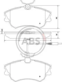 Комплект гальмівних колодок A.B.S. 37019