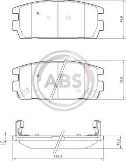 Дисковi колодки заднi A.B.S. 37324