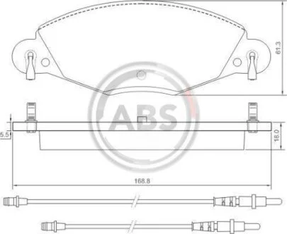 Комплект гальмівних колодок A.B.S. 37285