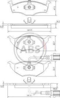 Комплект гальмівних колодок A.B.S. 37345