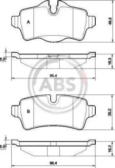Комплект гальмівних колодок A.B.S. 37629