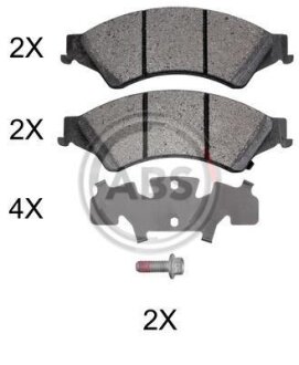 Комплект гальмівних колодок A.B.S. 37973