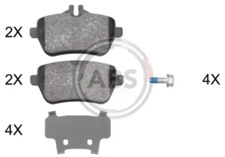 Комплект гальмівних колодок A.B.S. 37946