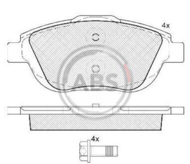 Комплект гальмівних колодок A.B.S. 37751