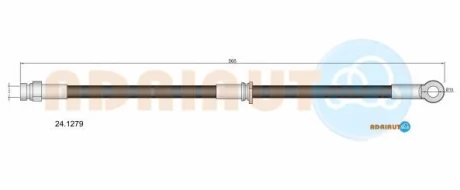 MITSUBISHI гальм.шланг задн. Pajero 00- ADRIAUTO 24.1279
