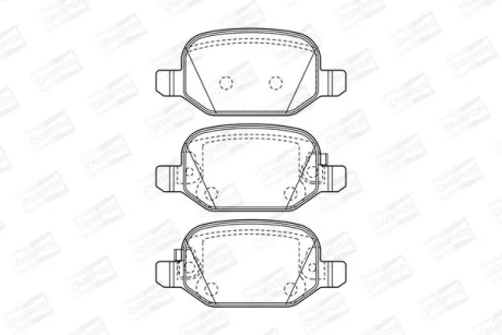 FIAT гальмівні колодки задн.500L 12- CHAMPION 573445CH