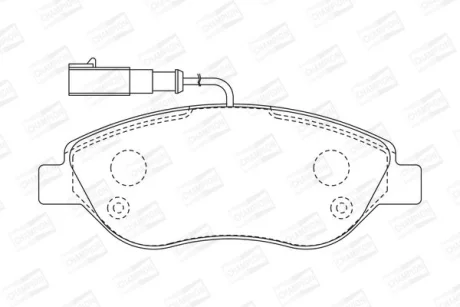 FIAT гальмівні колодки передн. Bravo, Stilo CHAMPION 573076CH