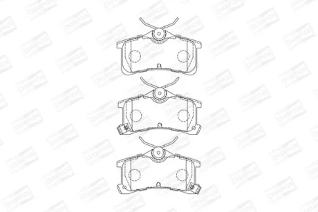 TOYOTA гальмівні колодки задн. Corolla 1.4/1.9 00- CHAMPION 572520CH