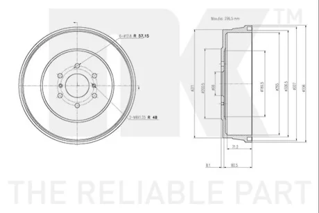 Гальмівний барабан NK 252227