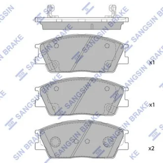 Колодки тормозные передние Hyundai Venue (QX) (19-), Kia Soul (19-) Hi-Q (SANGSIN) SP4372