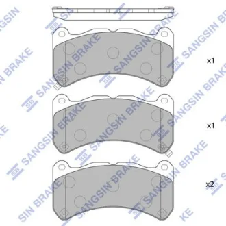 Колодки тормозные передние Lexus IS F (08-) Hi-Q (SANGSIN) SP1775