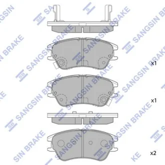 Колодки тормозные передние Hyundai Atos (-03) Hi-Q (SANGSIN) SP1149 (фото 1)