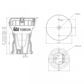 FEBI Пневмоподушка IVECO FEBI BILSTEIN 108034