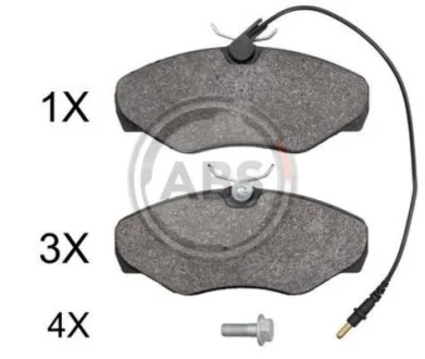 Комплект гальмівних колодок A.B.S. 37874