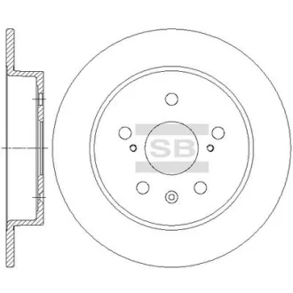 Диск гальмівний (кратно 2) задній Suzuki SX4 EY,GY (06-) (D=278.0mm) HI-Q Hi-Q (SANGSIN) SD4806