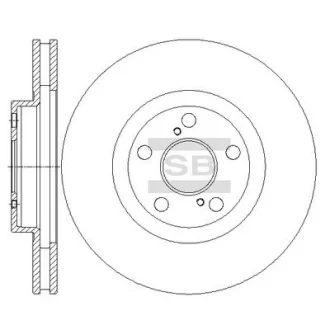 Диск тормозной (кратно 2) передний (вентилируемый) Toyota Corolla (07-) (D=273.0 Hi-Q (SANGSIN) SD4066