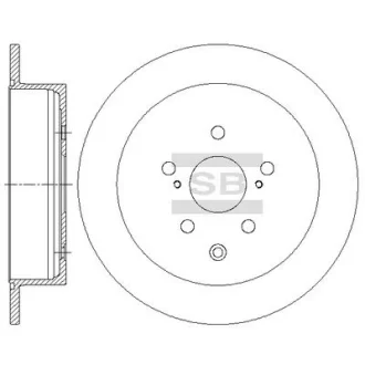 Диск гальмівний (кратно 2) задній Lexus RX350 (08-) (D=309.0mm) HI-Q Hi-Q (SANGSIN) SD4035