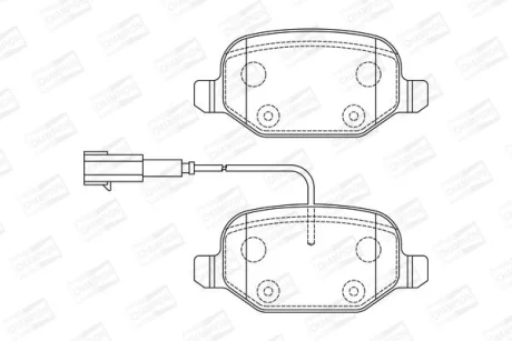 FIAT гальмів.колодки задн.Alfa Romeo Mito 08- CHAMPION 573396CH