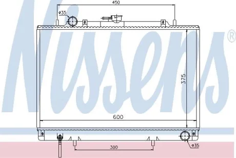 MITSUBISHI Радіатор сист. охолодження двиг. L200 2.5D 96- NISSENS 62809