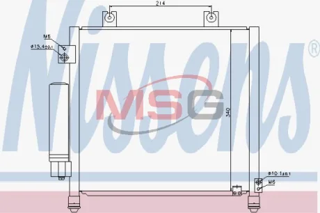 Радіатор кондиціонера (Конденсатор) SUZUKI IGNIS (2000) 1.3 NISSENS 940302