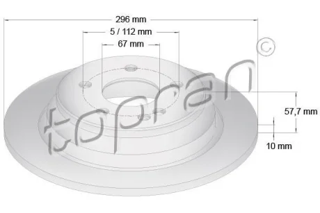 Диск гальмівний TOPRAN / HANS PRIES 401 928