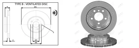 Диск гальмiвний APLUS 61446AP