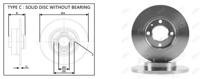 Диск гальмiвний APLUS 61471AP