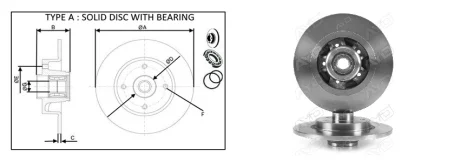Диск гальмiвний APLUS 61612BAP