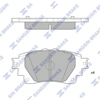 Колодки тормозные задние Toyota Corolla (19-) Hi-Q (SANGSIN) SP4341