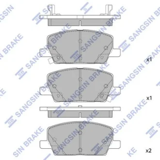 Колодки тормозные передние Chevrolet Trax (18-), Buick Encore (21-) Hi-Q (SANGSIN) SP4285
