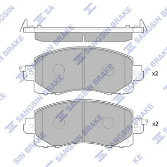 Колодки тормозные передние Subaru Impreza (16-), Forester (19-) Hi-Q (SANGSIN) SP4221