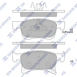 Колодки тормозные передние Opel Adam (13-), Corsa (14-) Hi-Q (SANGSIN) SP4194