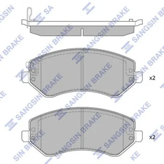 Колодки тормозные передние Chrysler Voyager (-08), Dodge Caravan (04-) Hi-Q (SANGSIN) SP4170