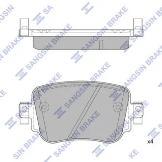 Колодки тормозные задние Audi Q3 (13-), VW Golf VII (12-) Hi-Q (SANGSIN) SP1900