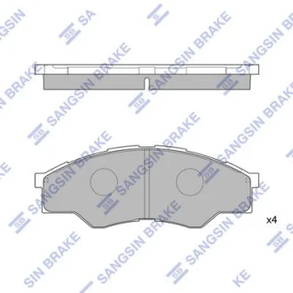 Колодки тормозные передние Toyota Hi-Lux (04-) Hi-Q (SANGSIN) SP1276