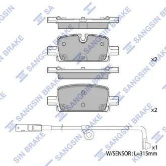 Колодки тормозные задние Chevrolet Tahoe (22-), GMC Yukon (22-), Cadillac Escala Hi-Q (SANGSIN) SP4395
