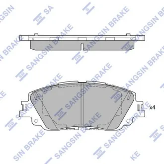 Колодки тормозные передние Toyota Camry (18-) Hi-Q (SANGSIN) SP4275