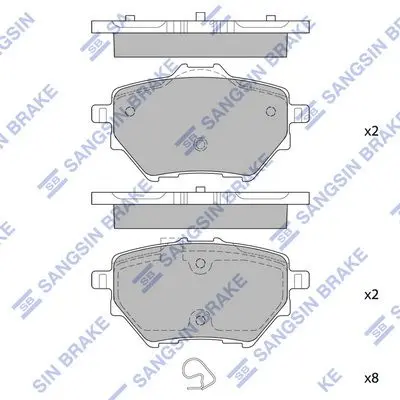 Колодки гальмівні задні Citroen C4 Picasso II (14-) HI-Q Hi-Q (SANGSIN) SP2467 (фото 1)