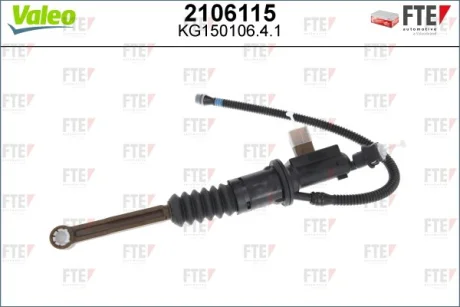 VALEO CITROEN Головний циліндр зчеплення CITROEN BERLINGO, DS5 PEUGEOT 3008, PARTNER, PARTNER TEPEE 1.2/1.6/1.6D 04.10- Valeo 2106115