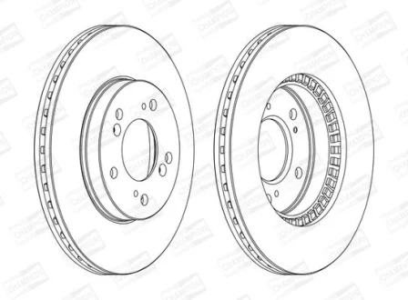 HONDA гальмівний диск передн.CR-V I,HR-V,Prelude,Shuttle 94- CHAMPION 562143CH