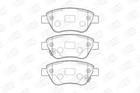 OPEL гальмівні колодки передні Corsa 06 - CHAMPION 573652CH