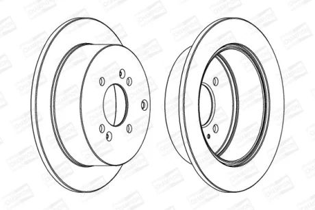 HYUNDAI диск гальмівний Accent 05-, Getz 02- CHAMPION 562551CH-1