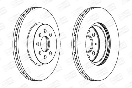 OPEL диск гальмівний передн.вентилір.Astra H CHAMPION 562315CH