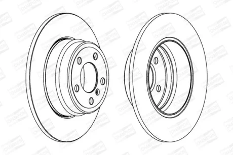 BMW диск гальмівний задн.X5 E53 00- CHAMPION 562135CH-1