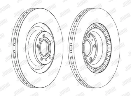 AUDI гальмівний диск передній A6,A8 VW Phaeton Jurid 562517JC-1