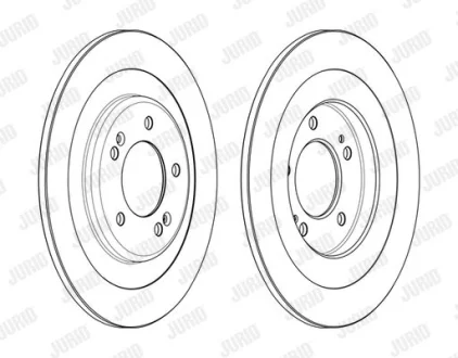HYUNDAI диск гальм. задній i40 Jurid 563001JC